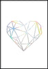 geometric heart poster